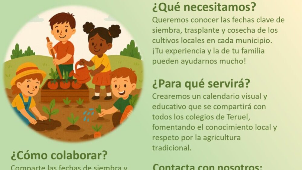 CARTEL HUERTO SIEMBRA TERUEL