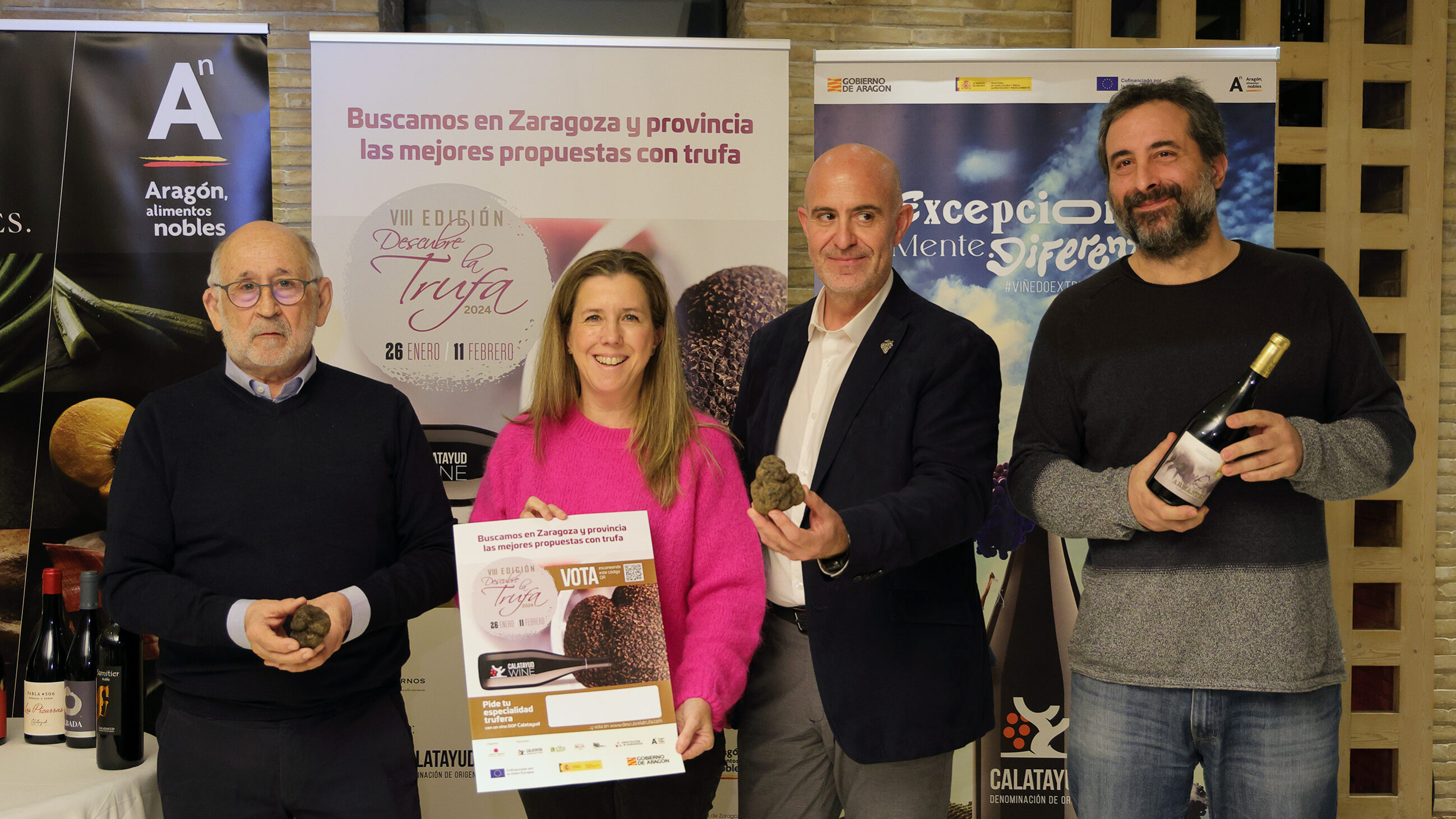 Carlos Arnaudas, Marta Tornos, Michel Arenas y Sergio Sánchez durante la presentación de la octava edición