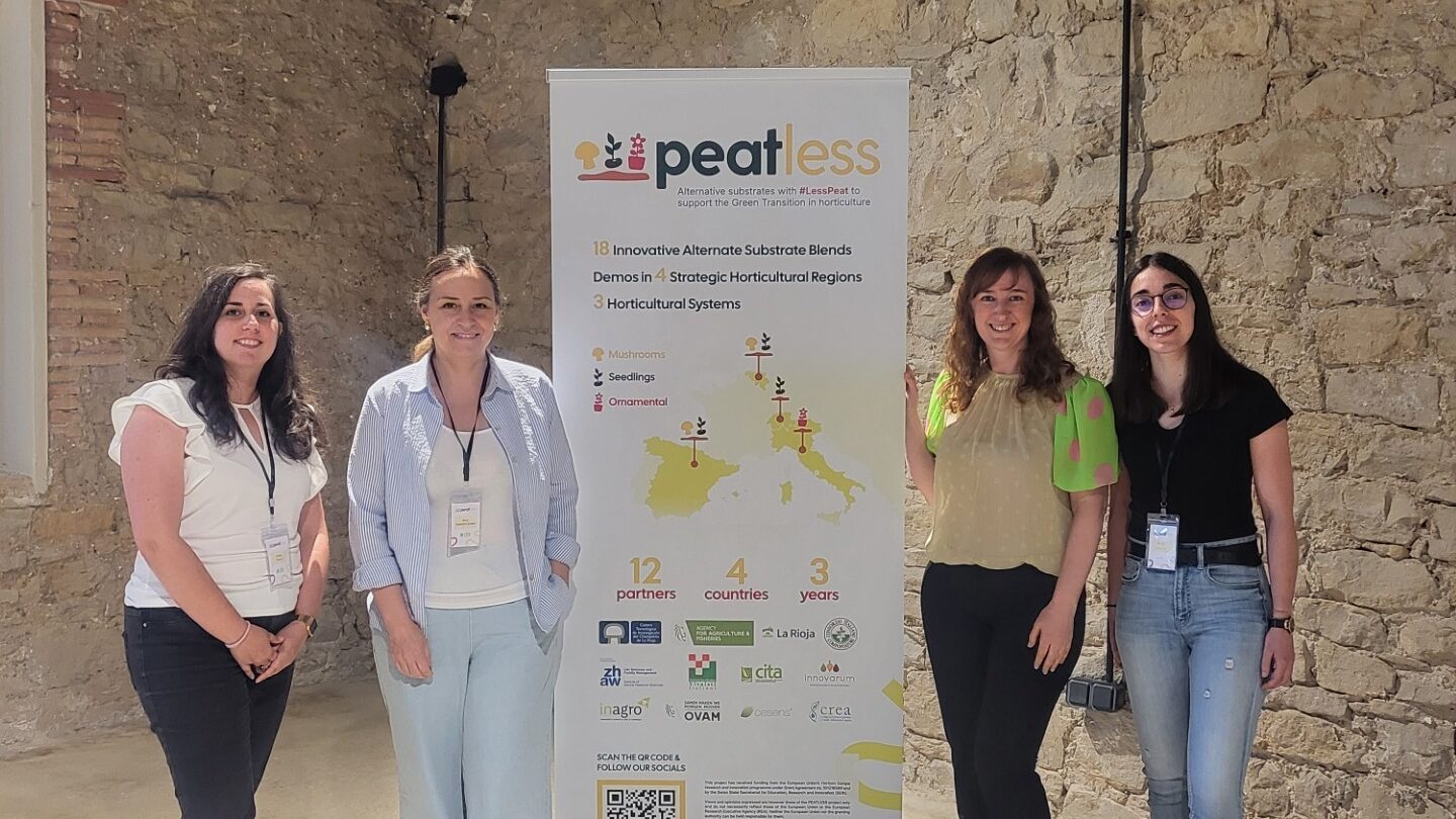 Investigadoras del CITA en la presentación del proyecto PEATLESS